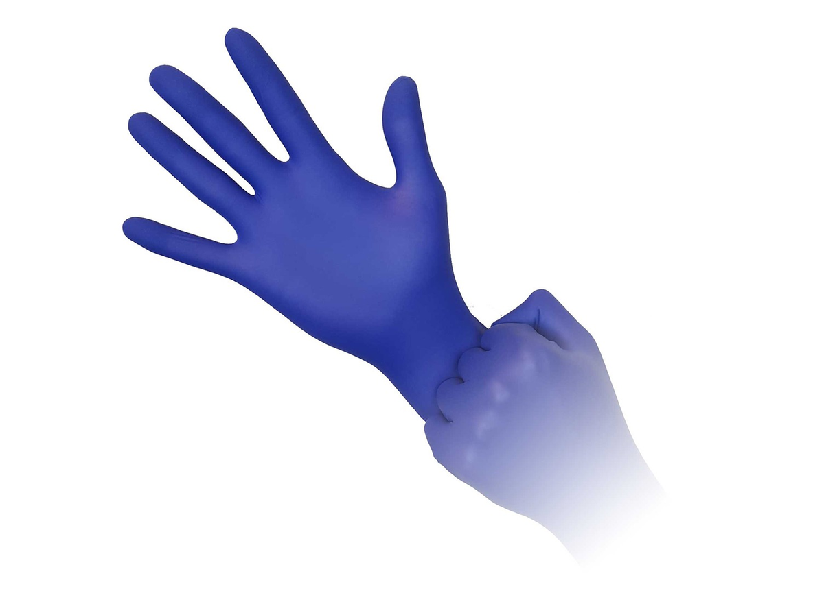 Outlet Nitrile Gloves, 2,000PCs in Violet, Size: Medium