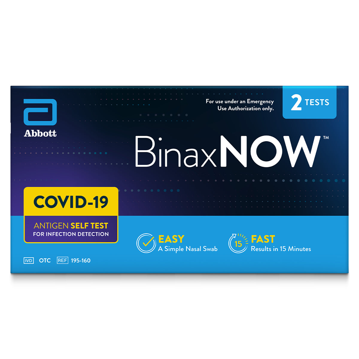BinaxNOW At Home COVID-19 Antigen Self-Test Kit (2 Pack)