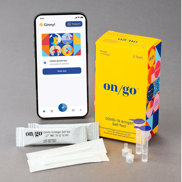 On/Go At Home COVID-19 Antigen Self-Test Kit (2 Pack)