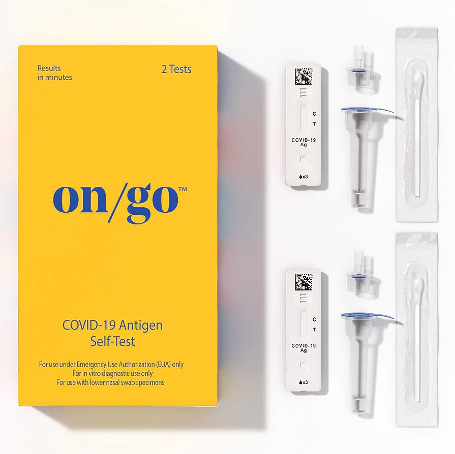 On/Go At Home COVID-19 Antigen Self-Test Kit (2 Pack)